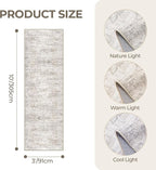 3x10 Runner Rug Non Slip, Washable Hallway Runner Rug, Taupe | Long Neutral Rugs - Image 2