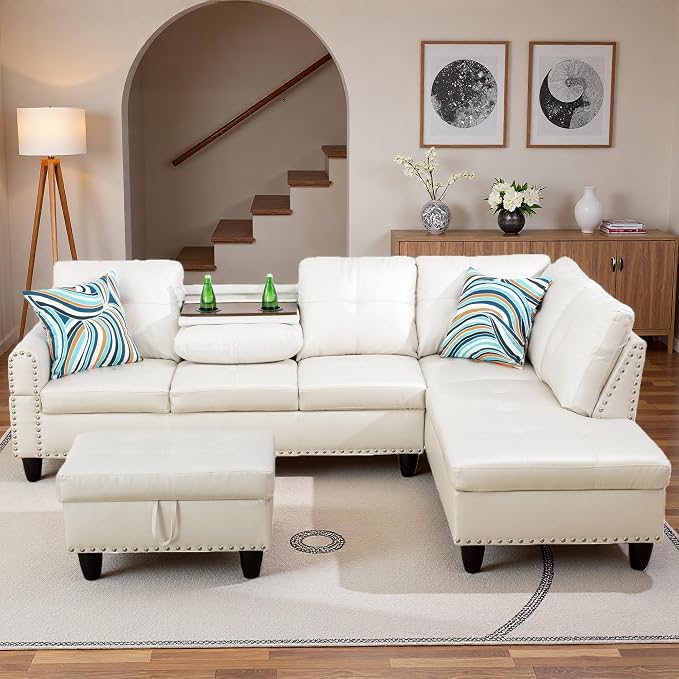97.5" L Shaped Couch Set, Modular Sectional Couches by Topcomfy