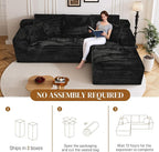 108" L Shaped Boneless Sectional Couches - Image 4
