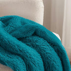 Bedsure GentleSoft Fluffy Turquoise Teal Throw Blanket, Teal Decor Cozy Gifts - Image 4