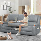 Yolsali 3-Seater Recliner Sofa, Manual Reclining Couch by SavortheHappyMoments