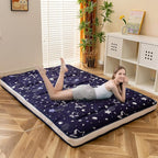 MAXYOYO Navy Star Futon Mattress, Padded Japanese Floor Mattress Quilted - Image 2