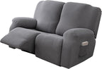 Genina Recliner Loveseat Covers, Stretch Reclining Sofa Covers, 2 Seater Couch - Image 8