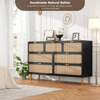 GarveeHome Rattan 7 Drawer Dressers - Image 7