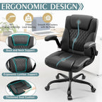 Leather Office Chair, PU Home Computer Desk Chairs - Image 6