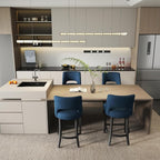 VKNOW Bar Stools Set of 2, Modern Counter Height Bar Stools - Image 6