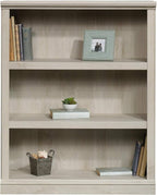 Sauder Miscellaneous Storage 3-Shelf Bookcase/ book shelf, Chalked Chestnut - Image 9