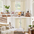 YoungsTex Linen Curtains 80 Inch Length - Image 2
