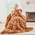 BENVWE Faux Fur Throw Blanket for Couch by BENVWE