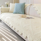 Cotton Quilted Dog Couch Cover for Sofa Farmhouse Rustic Embroidery Sectional by WelcometoXSlive