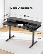 HUANUO 60″ x 30″ Electric Standing Desk - Image 3