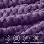 BEDELITE Purple Twin Blanket for Couch, Soft Cozy Gifts for Women, 60 * 80 | 3D - Image 3