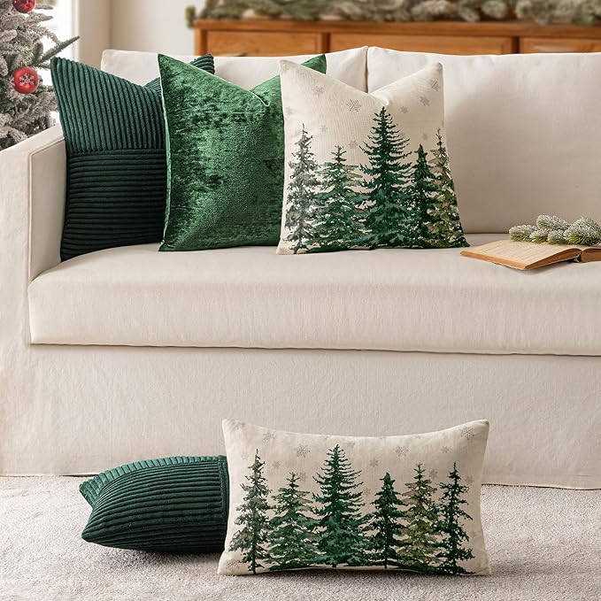 MIULEE Army Green Decorative Throw Pillow Covers - Image 5