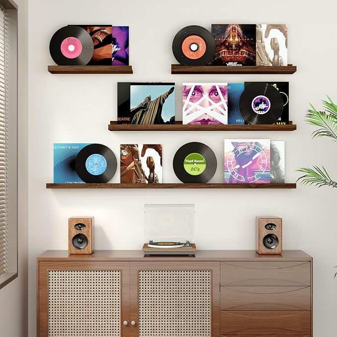 Floating Shelves for Wall, 24 inch Wood Floating Shelves Set of 2, Picture - Image 6