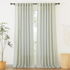 RYB HOME Linen Semi Sheer Curtains by RYBHOME