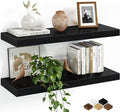 Fun Memories Floating Shelves for Wall, 24 Inch Set of 2 Rustic Wood Wall by FunMemories