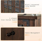 AMERLIFE Farmhouse 63" Buffet Sideboard Cabinet - Image 9