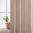 MIULEE Natural Beige Linen Curtains 52x63 Inch Long - Image 5