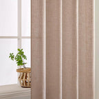 MIULEE Natural Beige Linen Curtains 52x54 Inch Long - Image 5