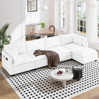 Vesgantti 143" L Shaped Modular Sectional Sofa, Comfy Corduroy Upholstered by Vesgantti