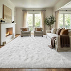 9x12 Extra Large White Fluffy Area Rug Non-Slip - Image 3