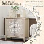 2-Door Carved Modern Storage Cabinet - Image 4