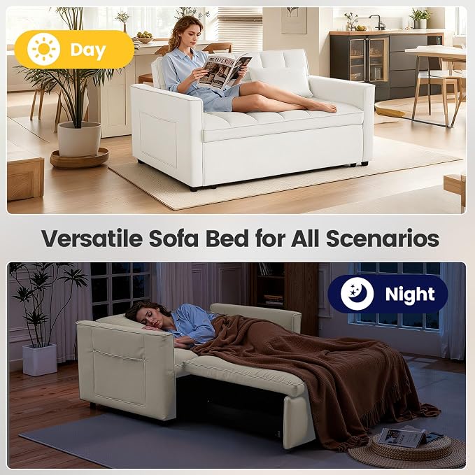 3 in 1 Convertible Sofa Bed, Loveseat Sleeper Sofa - Image 7