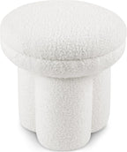 Furniture of America Rami Modern 18-inch Mushroom-Shape Upholstered Ottoman - Image 5