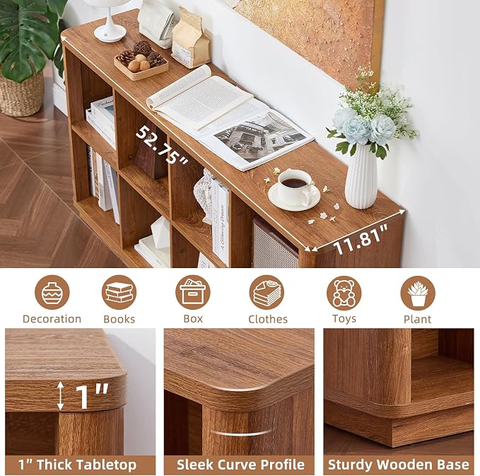 Joaxswe 8 Cube Storage Book Shelf, Floor Standing Wooden Cubby Bookcase - Image 3
