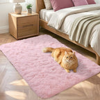 2x3 Pink Fluffy Soft Area Rug Non-Slip by ModernHomeDecor