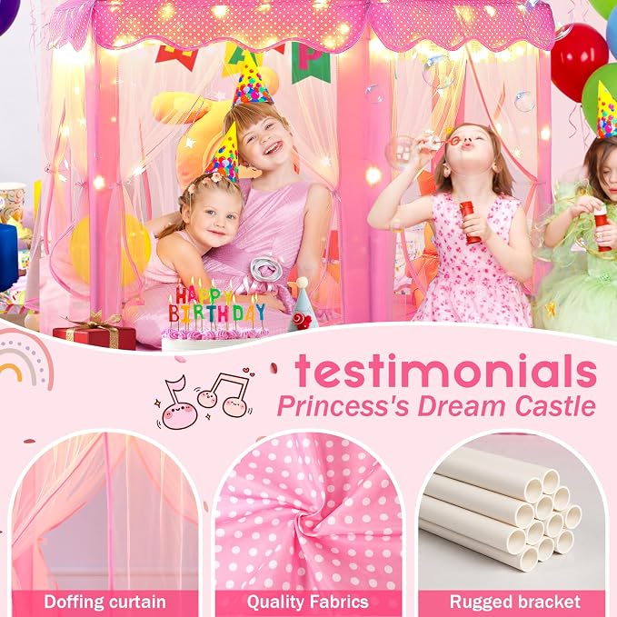 Monobeach Princess Tent Girls Large Playhouse Kids Castle Play Tent - Image 6