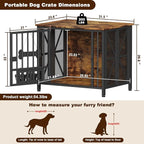 Easycom Dog Crate Furniture, 31.5" Assembly-Free Dog Crates - Image 7