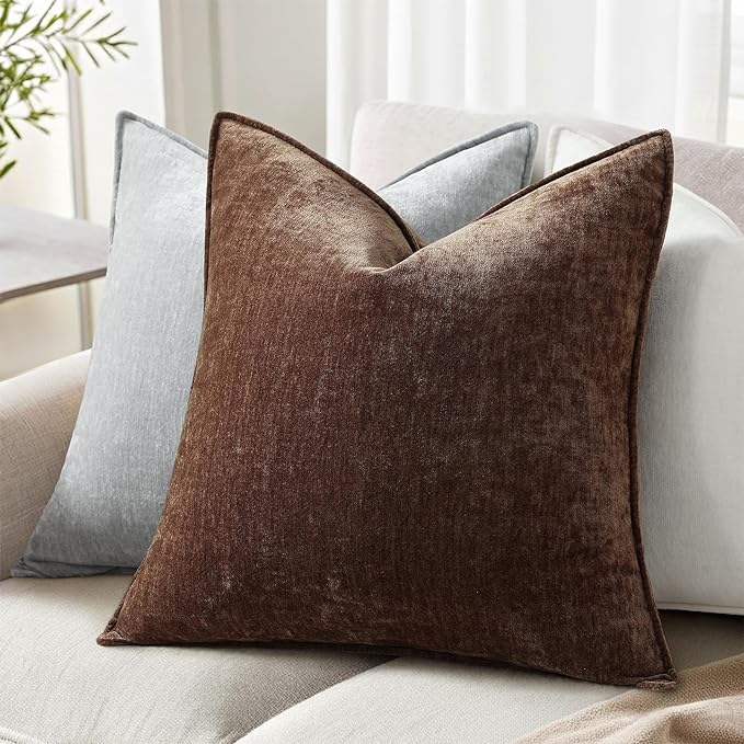 decorUhome Summer Couch Euro Sham Throw Pillow Covers 24x24 Set of 2, - Image 3