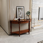 Solid Wood Semi-Circle Sofa Table by PADMAHOUSE