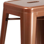 Flash Furniture Commercial Grade 30" High Backless Copper Indoor-Outdoor - Image 7