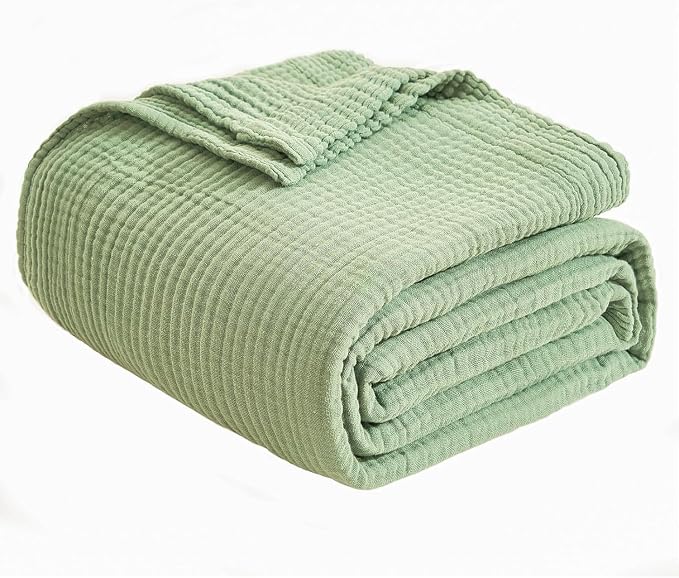 EMME Muslin Blankets for Adults Throw Blanket for Couch Breathable Gauze Soft - Image 8