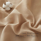 NICETOWN Living Room Linen Curtains Thick Flax Texture 96 inch Long, Grommet - Image 4