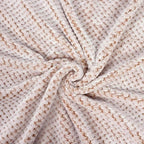 Exclusivo Mezcla Soft Waffle Fleece Bed Blanket King Size, Heather Tan | - Image 7