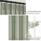 Sage Green Light Filtering Viral Sheer Curtains 90 Inches Long - Image 4