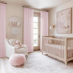 80 Inch Light Pink Pinch Pleated Semi Sheer Curtains 40x80 2 Panels Set | - Image 7