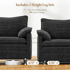 Vesgantti 142" Cloud Couch Sectional Modular Sofa, Comfy Sectional Couch - Image 3