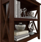 Bush Home Key West Small 2 Shelf Bookcase in Bing Cherry, Compact Home Organizer - Image 7