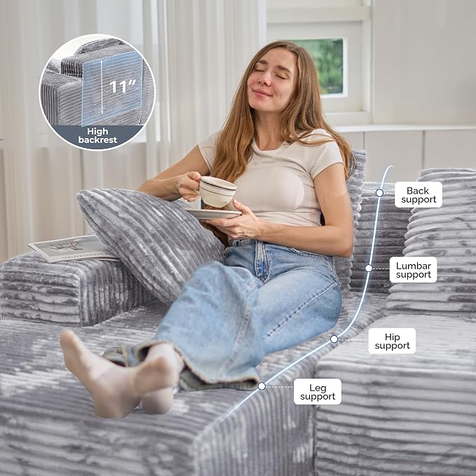 131'' U Shaped Sectional Couches - Image 6