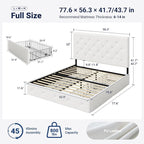 Allewie Upholstered Full Size Platform Bed Frame - Image 2