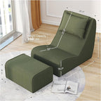 Giant Bean Bag Chair for Adults, Corduroy Chaise Lounge - Image 2
