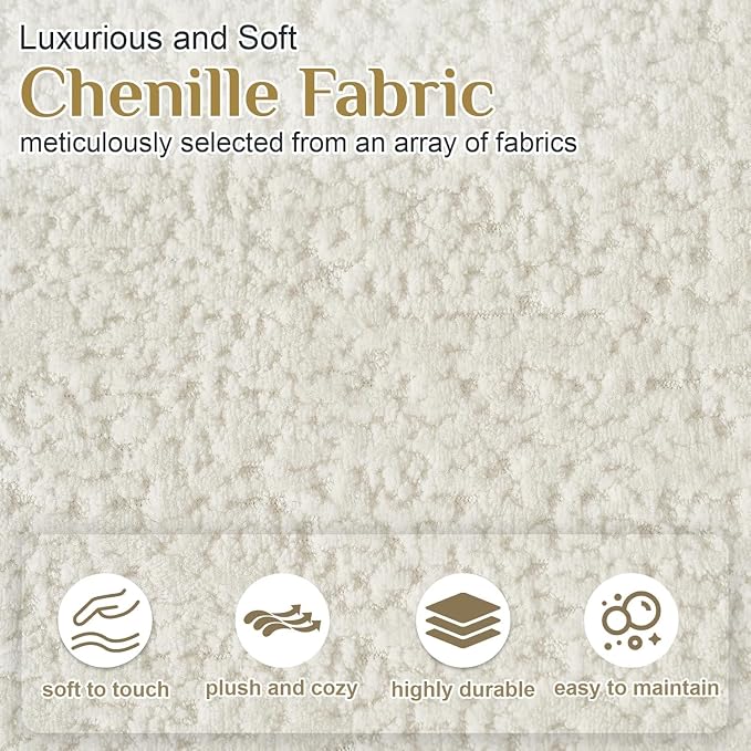 DAMAIFROM 68.5" Loveseat Sofa for Living Room, Modern Luxury Plush Chenille - Image 4
