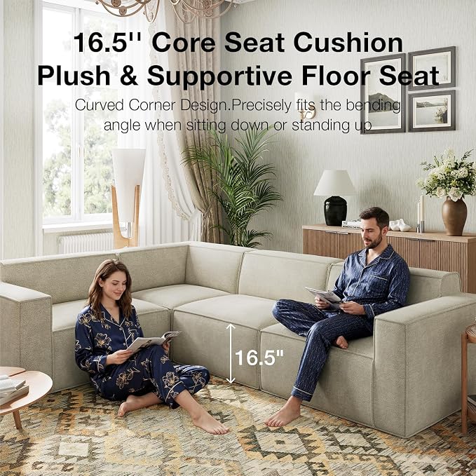 Novilla Modular Sectional Sofa, No Assembly Cloud Sectional Couch - Image 13