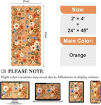 DUKINO 2x4 Rug for Entryway, Floral Washable Kitchen Rugs Non Slip, Low Pile - Image 2