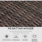 Outsunny 5 Pieces Rattan Wicker Lounge Chair Outdoor Patio Conversation Set - Image 3