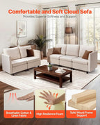 VEVOR Modular Sectional Sofa, Modern 5-Seater Modular Sofa - Image 2